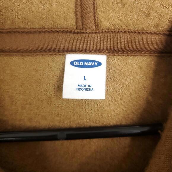 Old Navy Sweatshirt Womens Large Sherpa Quarter Zip Chocolate Pot Hoodie - Picture 4 of 9